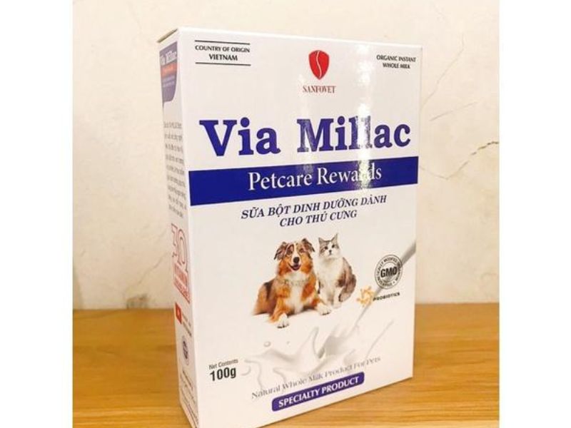 sữa bột Via Millac cho thú cưng mọi lứa tuổi