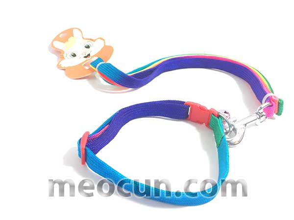 bộ dây vòng cổ 7 màu, dây dắt chó đẹp meocun.com